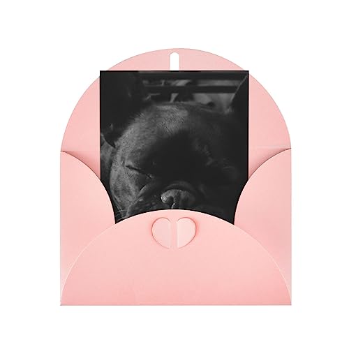 XqmarT Geburtstagskarten mit französischer Bulldogge, bedruckt, rosa, Blankokarten, Grußkarte mit Umschlägen, Dankeskarte für alle Anlässe XqmarT Geburtstagskarten mit französischer Bulldogge, bedruckt, rosa, Blankokarten, Grußkarte mit Umschlägen, Dankeskarte für alle Anlässe von XqmarT