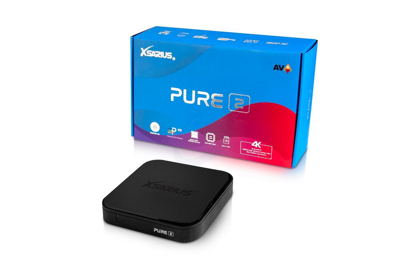 Xsarius PURE 2 4K Android 11 OTT 4K UHD IPTV Player H.265 HEVC Netzwerk-Receiver von Xsarius