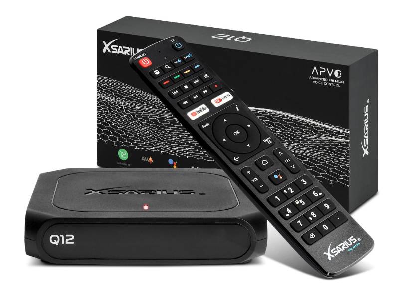 Xsarius Q12 Android 12 4K UHD IP-Receiver Dual-WiFi, HDMI, BT, USB 3.0 von Xsarius