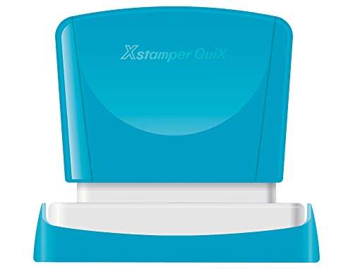 Stempel x'stamper quix personalisierbar Farbe: blau Maße 13 x 49 mm q-13 von Xstamper