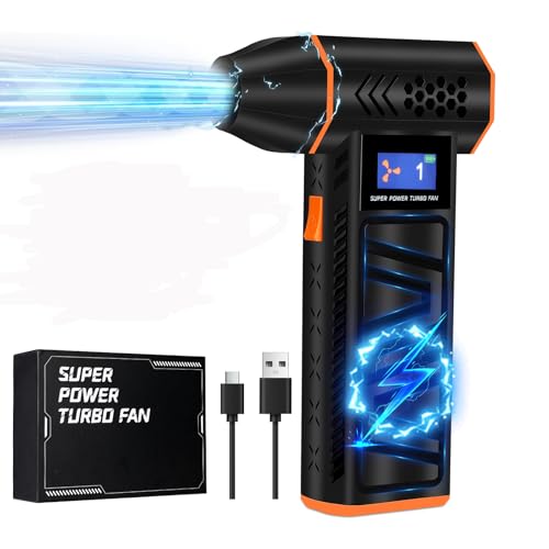 Elektrische Staubgebläse Druckluftspray, 130000 U/min Compressed Air Duster Turbo Gebläse mit LED Licht, 4-Gang Air Duster Luftdruckspray mit Akku, Jet Fan für PC Reinigungsset, Tastatur, Auto, Sofa Elektrische Staubgebläse Druckluftspray, 130000 U/min Compressed Air Duster Turbo Gebläse mit LED Licht, 4-Gang Air Duster Luftdruckspray mit Akku, Jet Fan für PC Reinigungsset, Tastatur, Auto, Sofa von XstarG