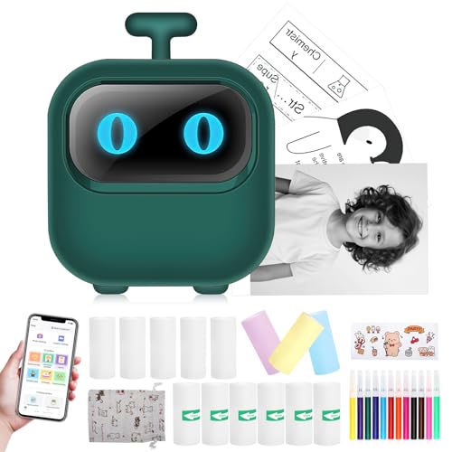 Mini Drucker Mobiler Fotodrucker Handy Drucker, Tragbarer Thermodrucker Smartphone Bluetooth Drucker, Wireless Sticker Drucker Foto Drucker für smartphone, Tiny Printer für Journal Notizen Lernnotizen von XstarG