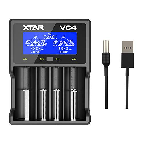 18650 Ladegerät, 4 Einschübe 18650 Schnellladegerät mit LCD-Display, für wiederaufladbare Lithium-Taschenlampen-Batterien Ni-MH Ni-Cd AA AAA 10440 26650 14500 16340 18560 25500 18650 Ladegerät, 4 Einschübe 18650 Schnellladegerät mit LCD-Display, für wiederaufladbare Lithium-Taschenlampen-Batterien Ni-MH Ni-Cd AA AAA 10440 26650 14500 16340 18560 25500 von XTAR
