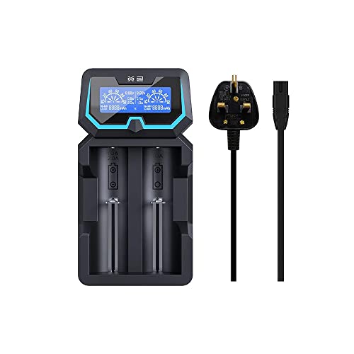 Protected 21700 Batterieladegerät XTAR X2 Ladegerät 2-Bay 18650 Ladegerät mit AC- und USB-Eingang LCD-Bildschirm für 3,6 V/3,7 V 14500-26650 Li-Ionen-Akkus, 1,2 V Ni-MH und Ni-CD Akku Protected 21700 Batterieladegerät XTAR X2 Ladegerät 2-Bay 18650 Ladegerät mit AC- und USB-Eingang LCD-Bildschirm für 3,6 V/3,7 V 14500-26650 Li-Ionen-Akkus, 1,2 V Ni-MH und Ni-CD Akku von Xtar