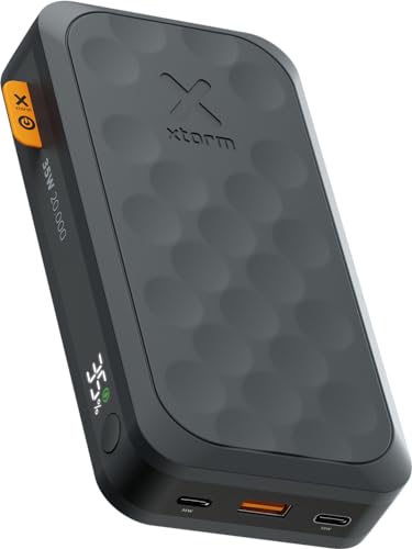 Xtorm Fuel 5 Series 35W Powerbank, 20.000mAh, 2X USB-C PD / 1x USB-A, Geeignet für Flugreisen, Kompatibel mit Samsung oder Android und iPhone oder Apple, Midnight Black von Xtorm