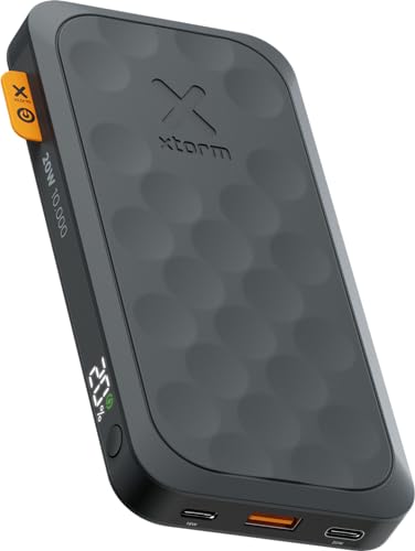 Xtorm Fuel Series 5 20W Powerbank, Klein und Stark, 10.000mAh, 2 x USB-C / 1 x USB-A, Flugzeugfest, Geeignet für Samsung und iPhone, Midnight Black von Xtorm