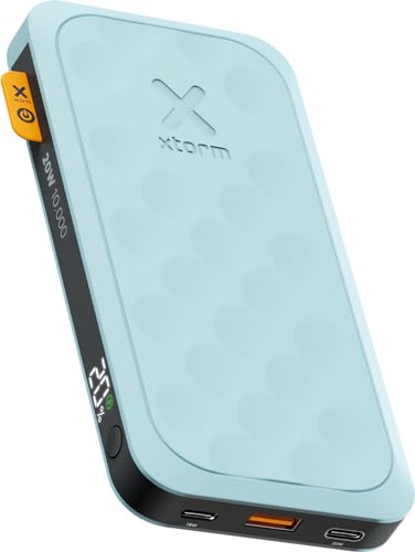 Xtorm Fuel Series 5 20W Powerbank, Klein und Stark, 10.000mAh, 2 x USB-C / 1 x USB-A, Flugzeugfest, Geeignet für Samsung und iPhone, Teal Blue von Xtorm