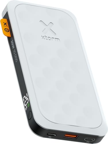 Xtorm Fuel Series 5 20W Powerbank, klein und Stark, 10.000mAh, 2 x USB-C / 1 x USB-A, Flugzeugfest, Geeignet für Samsung und iPhone, Dusk White von Xtorm