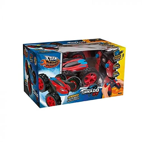 Xtrem Raiders Tornado Max, Kinder und Mädchen, wendbar, ferngesteuerte Autos für Kinder, Funksteuerung, 360° drehbar, Off-Road-Räder, lustige Geschenke, Schwarz/Blau/Rot (XT180790) von Xtrem Raiders