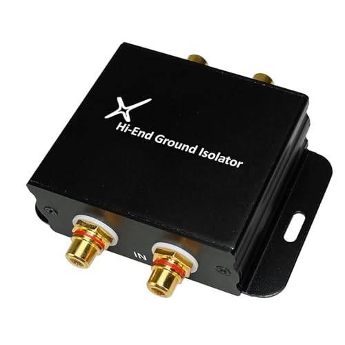 XtremPro 65042E High-End Audio-Trennfilter/Mantelstromfilter für Subwoofer und Plattenspieler, verhindert Masseschleifen, Stereo Cinch-Anschlüsse, schwarz von XtremPro