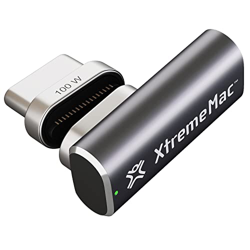 XtremeMac® Premium Magnetischer Adapter für Apple MacBook, iPad und andere USB-C Geräte, Schnellaufladefunktion 100W, Datenübertragung 10gb/s, 20 polig von XtremeMac