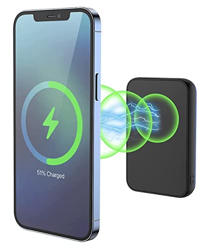 XtremeMac Magsafe Powerbank 10000mAh, Magnetische Externe Batterie für iPhone 15/14/13/12 Serie, USB-C, USB-A und Wireless Powerbank Schnellaufladung, Mini Power Bank PD 20W, Leistungsstark, Schwarz XtremeMac Magsafe Powerbank 10000mAh, Magnetische Externe Batterie für iPhone 15/14/13/12 Serie, USB-C, USB-A und Wireless Powerbank Schnellaufladung, Mini Power Bank PD 20W, Leistungsstark, Schwarz von XtremeMac