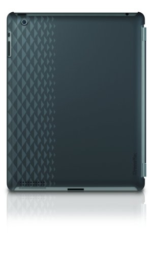 XtremeMac PAD-MCSS3-D83 Microshield Silkscreen SC Schutzhülle für iPad 2. & 3. Generation (Smartcover-Kompatibel) dunkelgrau von XtremeMac