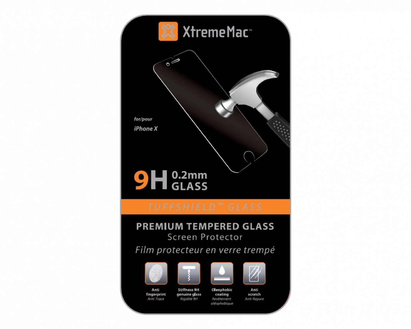 XtremeMac Schutzfolie XtremeMac TUFFSHIELD Tempered Glass 0,2mm für iPhone X von XtremeMac