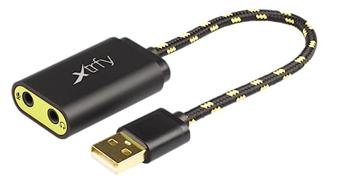 CHERRY Xtrfy SC1, Externe USB-Soundkarte, für Gaming und E-Sports optimiertes Audio, USB Plug-and-Play für PC, MAC und PS4, praktisch und leistungsstark, kompaktes Design, schwarz-gelb von Xtrfy