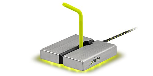 Xtrfy B1, Mouse Bungee mit USB-Hub (4 Anschlüsse), LED-Beleuchtung, flexibler Kabelhalter für Gaming-Maus, optimiert für E-Sports, robuster Standfuß, rutschfest, Xtrfy Yellow von Xtrfy