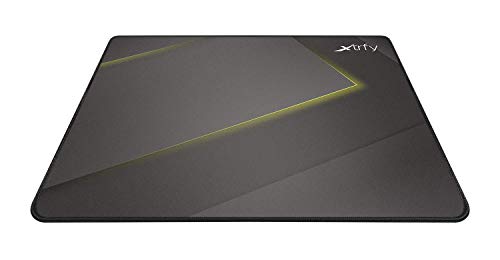 Xtrfy GP1, großes Gaming-Mauspad aus Stoff (460 x 400 x 4 mm), hervorragende Gleitfähigkeit, vernähte Kanten, rutschfeste Unterseite, maschinenwaschbar, Schwarz von Xtrfy