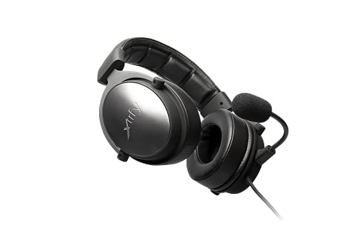 Xtrfy H1, Profi Gaming-Headset, optimiert für E-Sports, extra große Ohrkissen mit komfortablem Memory-Foam, 2 austauschbare Mikrofone, inkl. SC1 USB-Soundkarte, Schwarz von Xtrfy