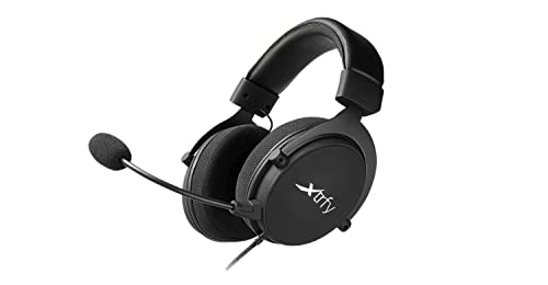 Xtrfy H2, Profi Gaming-Headset, optimiert für E-Sports, extra große Ohrkissen mit Memory-Schaumstoffpolstern, abnehmbares Mikrofon, geflochtenes Kabel, Schwarz von Xtrfy
