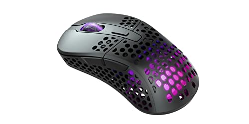 Xtrfy M4 RGB, ultraleichte kabelgebundene Gaming-Maus, ergonomisches Design für Rechtshänder, hochmoderner Pixart 3389 Sensor, einstellbare RGB-Beleuchtung, Black Edition von Xtrfy