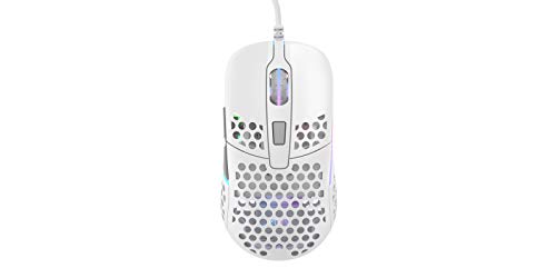 Xtrfy M42 RGB, ultraleichte kabelgebundene Gaming-Maus, hochmoderner Pixart 3389 Sensor, modulares Gehäuse (2 Größen inkl.), einstellbare RGB-Beleuchtung, White Edition von Xtrfy