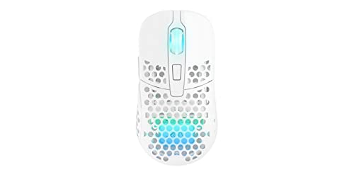 Xtrfy M42 Wireless, Kabellose Ultraleichte Gaming-Maus, Optimiert für esports, 2,4 GHz Funk, RGB-Beleuchtung, Modulares Gehäuse (2 Größen inkl.), Weiß von Xtrfy