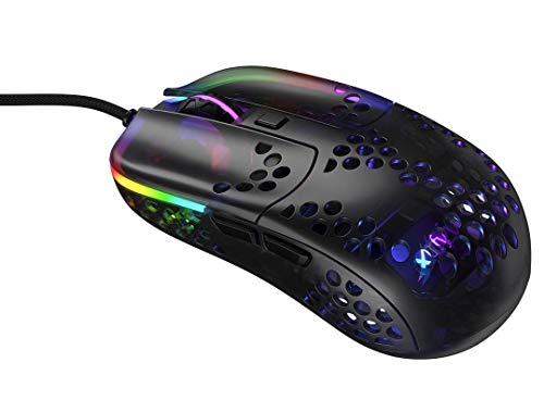 Xtrfy MZ1, ultraleichte kabelgebundene Gaming-Maus, hochmoderner Pixart 3389 Sensor, einzigartige Form für optimales Zielen, einstellbare RGB-Beleuchtung, Zy’s Rail Edition von Xtrfy