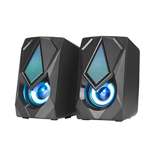 Xtrike me SK-402 Stereo-Lautsprecher 2.0 mit RGB-Lichtern, 2 x 3 W, 4Ω, 3,5 mm Klinke (Audio), USB (Power) von Xtrike Me Dream My Life