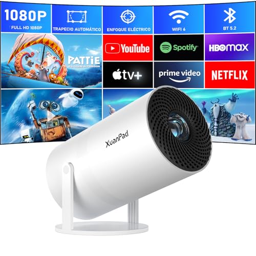 【Elektrischer Fokus】 XuanPad Tragbarer Projektor mit Android App, 4K 1080P Projektor Unterstützung mit WiFi 6 und Bluetooth, Mini Tragbarer Projektor Auto Vertikale Korrektur, Filmprojektor 【Elektrischer Fokus】 XuanPad Tragbarer Projektor mit Android App, 4K 1080P Projektor Unterstützung mit WiFi 6 und Bluetooth, Mini Tragbarer Projektor Auto Vertikale Korrektur, Filmprojektor von XuanPad