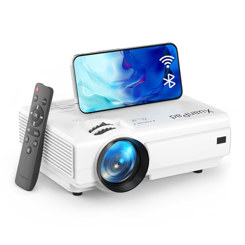[Manual Focus] 2025 XuanPad Verbessertes WiFi Bluetooth Mini Beamer, Mini Projektor HD 1080P Unterstützt, Heimkino Video Projector Kompatibel Mit Tv Stick/HDMI/USB/AV/Laptop/iPhone/Android von XuanPad
