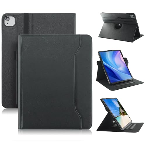 Xuanbeier 360° drehbare Hülle kompatibel mit iPad Air 11 2024 11 Zoll iPad Pro 11 schützende Hülle mit Handschlaufe und automatischem Wake/Sleep,Schwarz von Xuanbeier