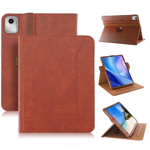 Xuanbeier 360° drehbare hülle kompatibel mit Redmi pad se & Lenovo tab M11 TB330/TB331 11 Zoll 2024 drehbare Schutzhülle mit automatischer Wake-/Sleep,Braun von Xuanbeier