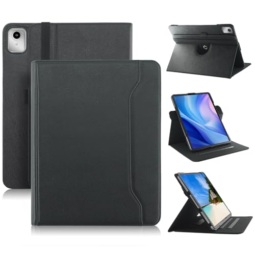 Xuanbeier 360° drehbare hülle kompatibel mit Redmi pad se & Lenovo tab M11 TB330/TB331 11 Zoll 2024 drehbare Schutzhülle mit automatischer Wake-/Sleep,Schwarz von Xuanbeier