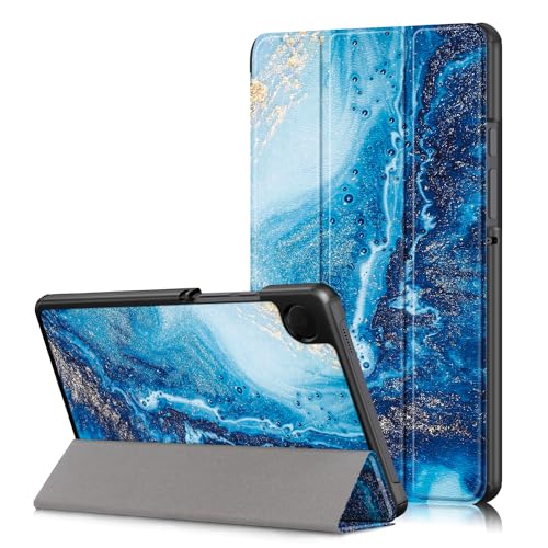 Xuanbeier Ultra Dünn Hülle Kompatibel mit Samsung Galaxy Tab A9 8.7" Tablette (SM-X110/X115/X117) Schutzhülle mit Ständer und Schlaf/Wach Funktion,Wellen von Xuanbeier