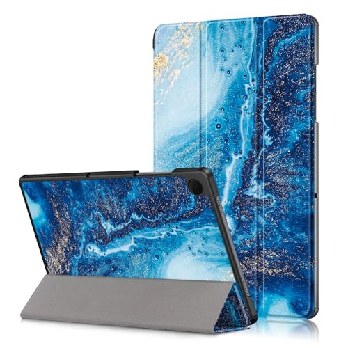 Xuanbeier Ultra Dünn Hülle Kompatibel mit Samsung Galaxy Tab A9 Plus / A9+ 11" Tablette (SM-X210/X216/X218) Schutzhülle mit Ständer und Schlaf/Wach Funktion,Wellen von Xuanbeier