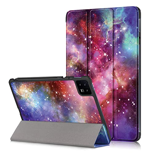 Xuanbeier Ultra Dünn Hülle Kompatibel mit Xiaomi Mipad 6/6 Pro 11 Zoll Tablette Schutzhülle mit Ständer Schlaf/Wach Funktion,Galaxy von Xuanbeier