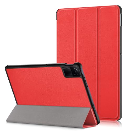 Xuanbeier Ultra Dünn Hülle Kompatibel mit Xiaomi Red mi Pad se 11" Tablette Schutzhülle mit Ständer und Schlaf/Wach Funktion,Rot von Xuanbeier