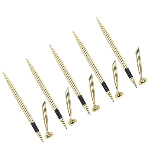 Xuancai 5 Stück Thekendienst-Stift, Signaturen, Kugelschreiber, Schreibtisch-Stift mit Sockel, Empfangsstift für Banken, Hotel, Hochzeiten von Xuancai