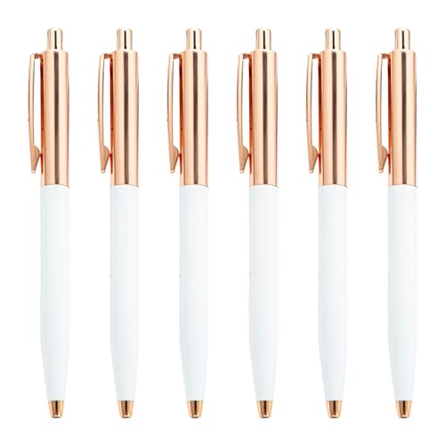 Xuancai Metall-Kugelschreiber, einziehbarer Kugelschreiber, Business-Signierstift, glatt zu schreiben, für Hotelempfang, 6 Stück von Xuancai