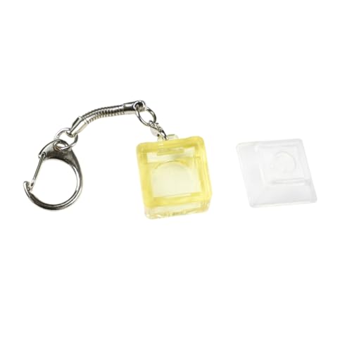 Xuanxi Durchsichtiger Schlüsselanhänger zum Testen mechanischer Tastaturschalter, Stressabbau-Werkzeug mit DSA-Tastenkappe, 1 Set, 20 x 20 x 12 mm von Xuanxi