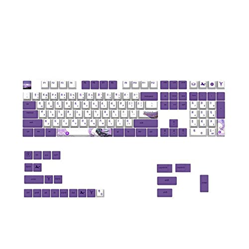 Xuanxi Mechanische Tastatur-Tastenkappen, 130 Tasten, elektronisches Spiel, OEM-Höhe, PBT-Tastenkappe, DYE SUB für GK61/64/68/75/84/87/96/980/104 von Xuanxi