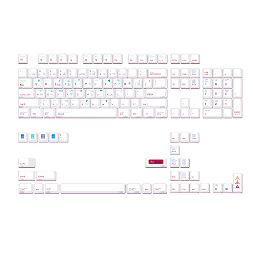 Xuanxi Mechanische Tastatur-Tastenkappen, Kirschprofil, CAD-Thema, 136 Stück, Farbstoff-Sub-Tastenkappen für Cherry MX GK61 64 84 96 von Xuanxi