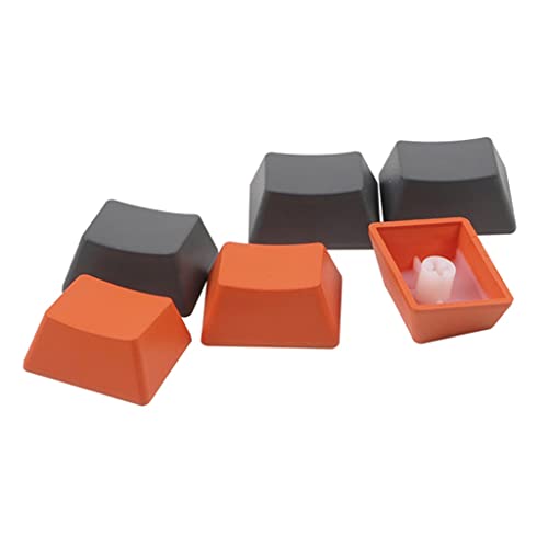 Xuanxi PBT-Tastenkappen, OEM-Profil, R1, 1,25 U, Höhe, keine Gravur, für Schlüsselabdeckung, Ersatz für mechanische Tastatur, DIY, Orange / Grau von Xuanxi