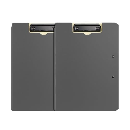 Dokumentenmappe Fächermappe 2 Stück faltbare Abdeckung Klemmbrett Ordner stabil Doppel-Clip Ordner Vertrag Datei Organizer Binder Bürobedarf Schule Document Organizer(Schwarz) von Xumh2024-3