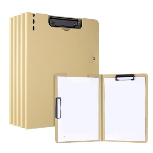 Dokumentenmappe Fächermappe 5 Stück A4-Ordner mit Doppelclips können gefaltet werden Schreibblock Datenspeicher Bürobedarf Schule Document Organizer(Yellow) von Xumh2024-3