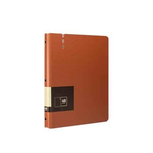 Dokumentenmappe Fächermappe A4-Dateiordner mit transparenten Einsätzen, verdickter Datendatei-Speicherbuch-Bürobedarf Schule Document Organizer(Orange) von Xumh2024-3