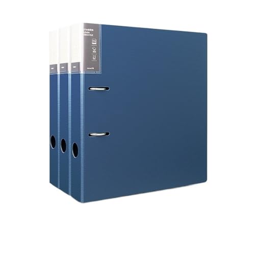 Dokumentenmappe Fächermappe A4 Perforierte Aktenmappe 2-Loch Datenblatt Abnehmbare Archiv-Aufbewahrungsmappe 3 Stück Schule Document Organizer(Blue) von Xumh2024-3