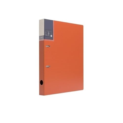 Dokumentenmappe Fächermappe A4 Perforierter Loseblattordner PP Zweiloch-Aktenordner Archivinformations-Organizer-Broschüre Schule Document Organizer(Orange) von Xumh2024-3