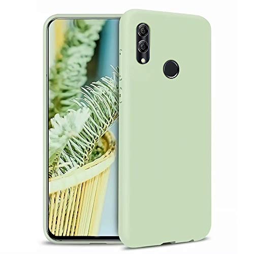 MUTOUREN Kompatibel mit Huawei P Smart 2019/Honor 10 Lite Hülle TPU Flüssig Silikon Kratzfeste Schutzhülle mit stoßsicheres Futter aus Mikrofaser rutschfeste Handyhülle Schale Bumper Case, Matcha grün von Xunlaixin