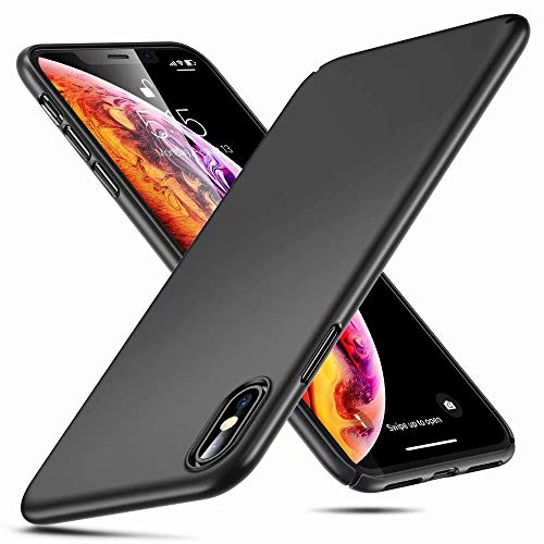 Xunlaixin MUTOUREN PC Plastik Handyhülle für iPhone XS Max Hülle Ultra Dünn Case Cover Schutzhülle Handytasche Anti-Kratzen Bumper Schutz Fall-Abdeckung, Schwarz von Xunlaixin